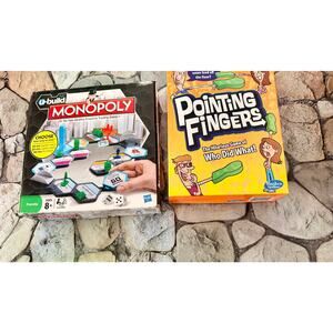 2 KIDS BOARD GAMES(U BUILD MONOPOLY-POINTING FINGERS)